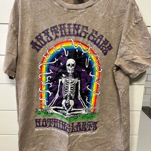 Empyre Beige Tee with Purple Design